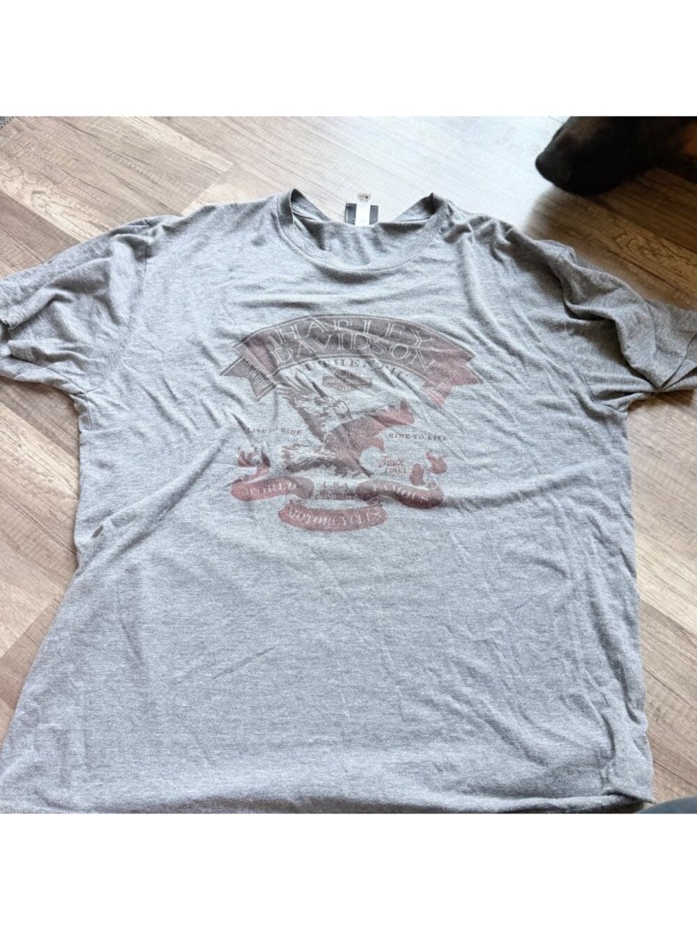 Harley-Davidson Gray Graphic T-Shirt XL Avalanche Denver Colorado Mens Authentic